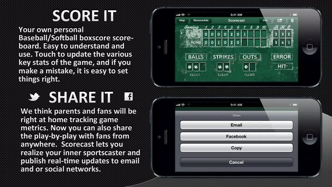 Capturas de pantalla de Scorecast - Baseball/Softball Scoreboard