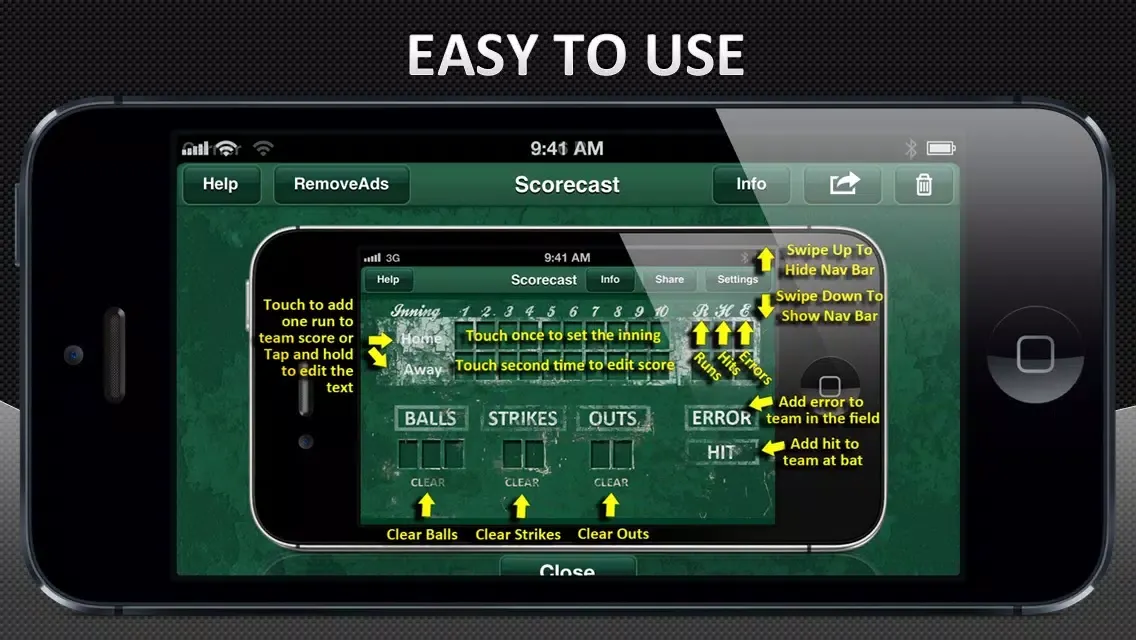 Capturas de pantalla de Scorecast - Baseball/Softball Scoreboard