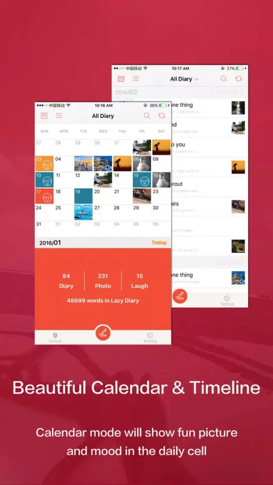 Captures d'écran de Lazy Diary - Support richedit private diary