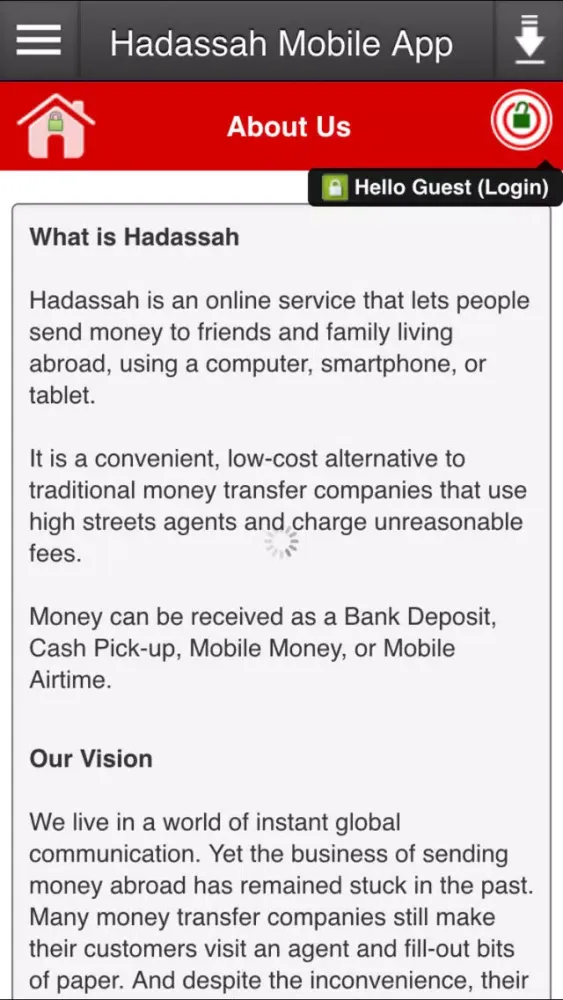 Hadassah Mobile App Ekran Görüntüleri