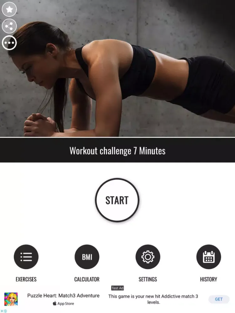 Workout challenge 7 Minutes iPad  Screenshots