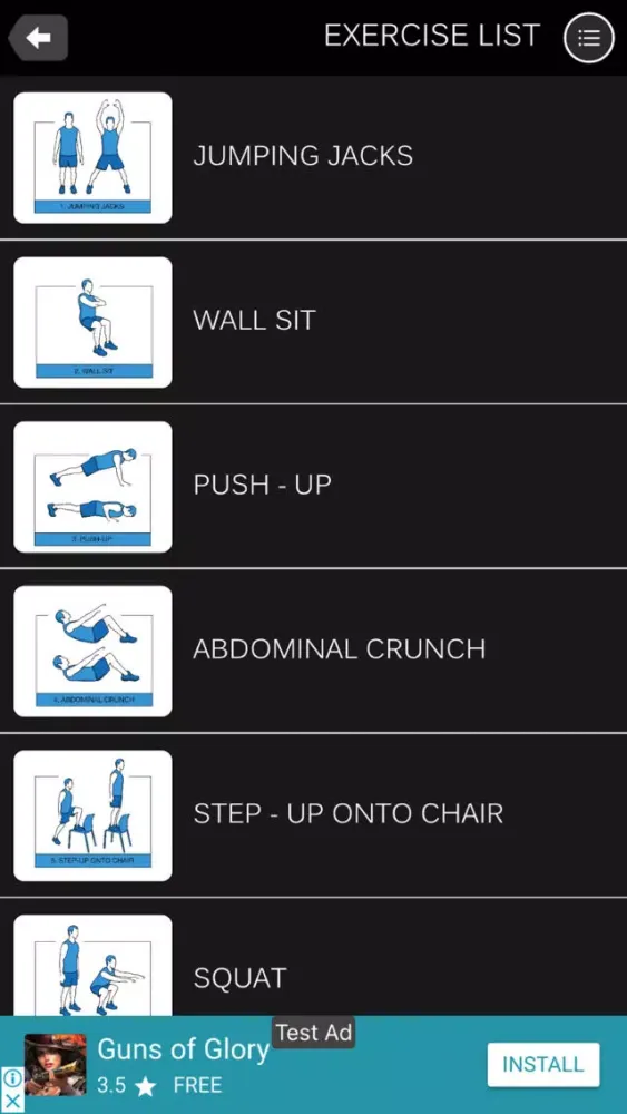 Workout challenge 7 Minutes Screenshots