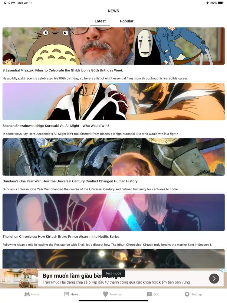 Скриншоты Anime Watched Movies & Quiz iPad 