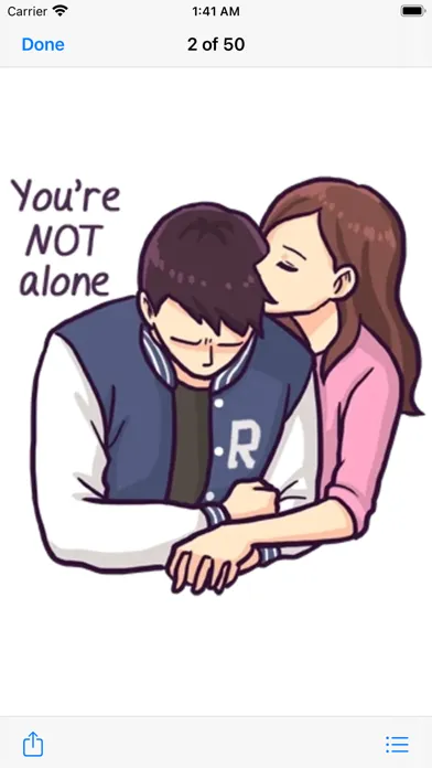 ภาพหน้าจอของ Romantic Couple Sticker Pack#7