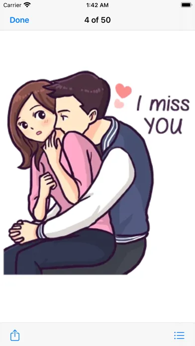 ภาพหน้าจอของ Romantic Couple Sticker Pack#7