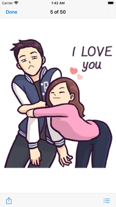 ภาพหน้าจอของ Romantic Couple Sticker Pack#7