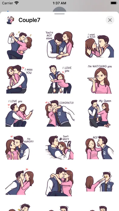 ภาพหน้าจอของ Romantic Couple Sticker Pack#7