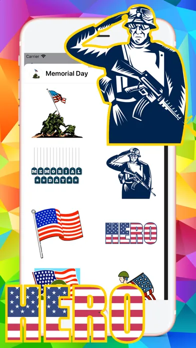 Memorial Day HD Stickers स्क्रीनशॉट