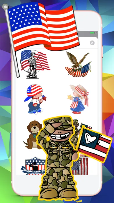 Memorial Day HD Stickers स्क्रीनशॉट