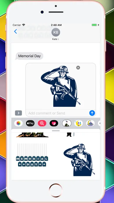Memorial Day HD Stickers स्क्रीनशॉट