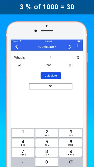 Tangkapan layar % Percentage Calculator