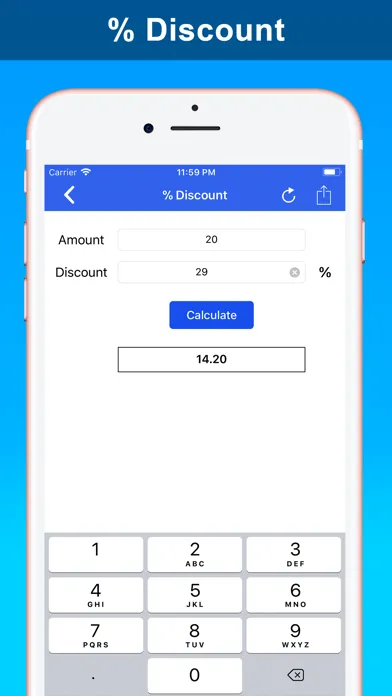 Tangkapan layar % Percentage Calculator