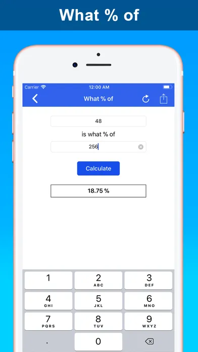 Tangkapan layar % Percentage Calculator