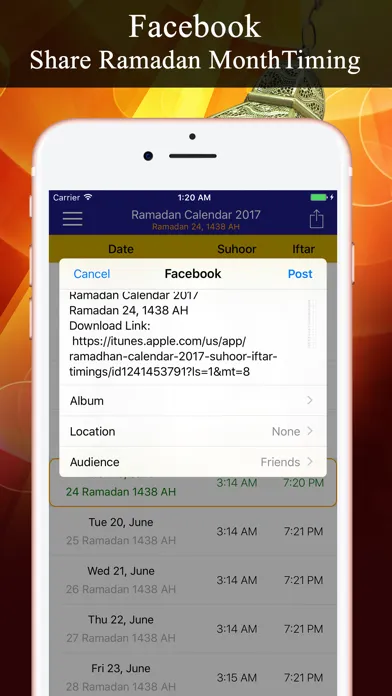 Ramadan Calendar تقويم رمضان Screenshots