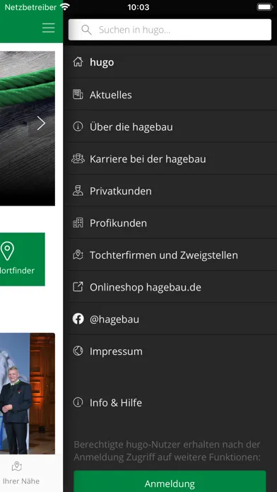 hugo – die hagebau-App سکرین شاٹس