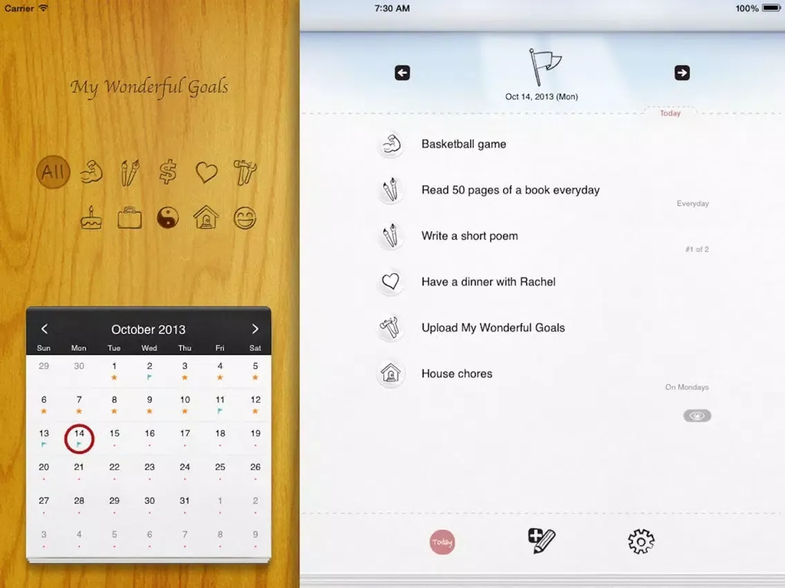 Zrzuty ekranu My Wonderful Goals * To-do note for my daily life iPad 