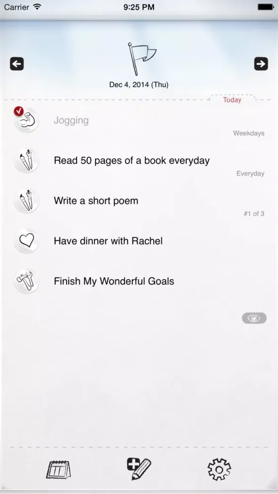 Zrzuty ekranu My Wonderful Goals * To-do note for my daily life
