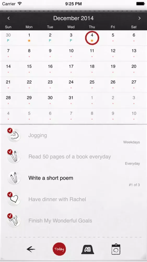 Zrzuty ekranu My Wonderful Goals * To-do note for my daily life