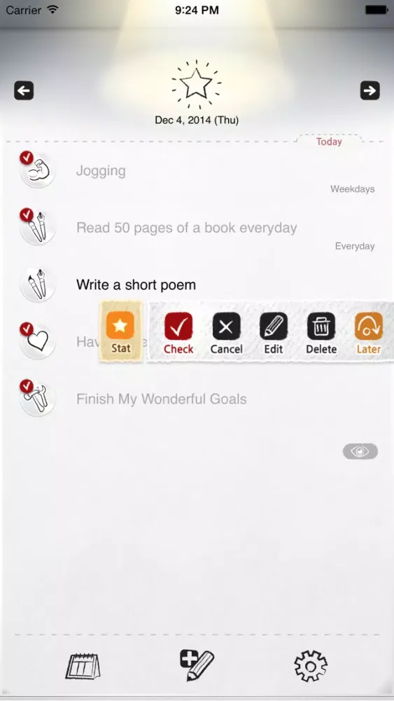 Zrzuty ekranu My Wonderful Goals * To-do note for my daily life