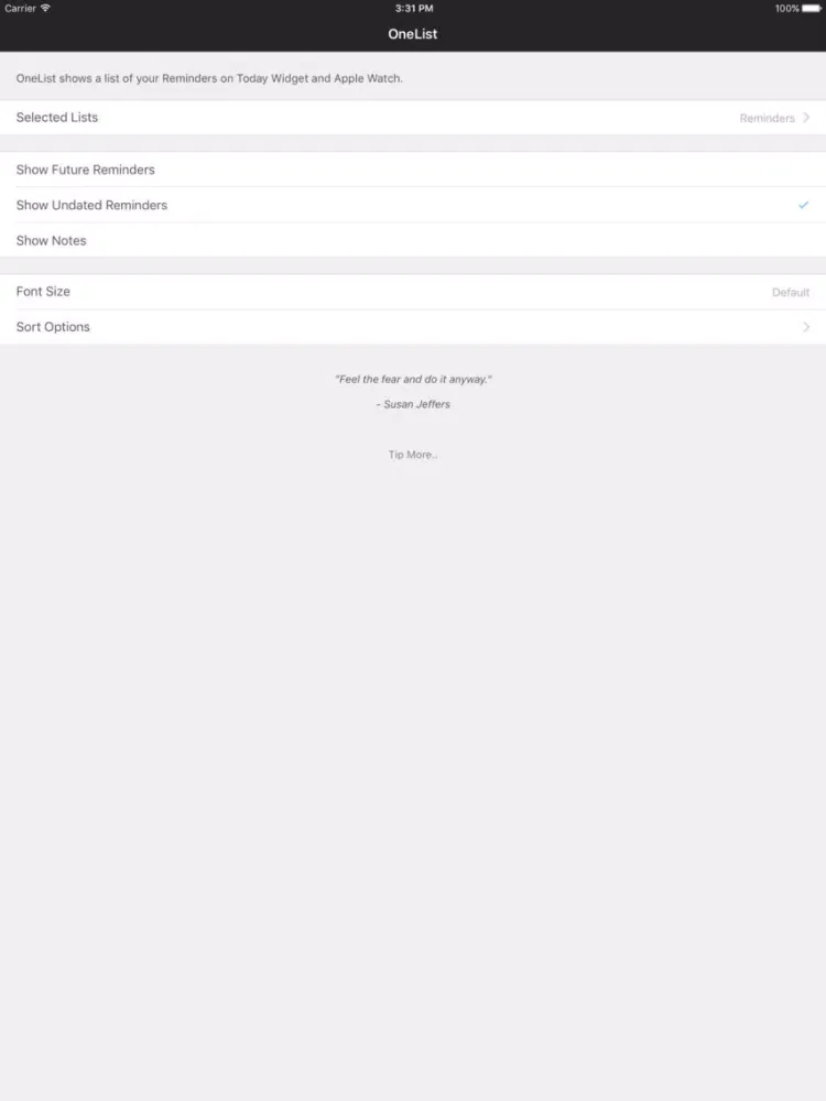Zrzuty ekranu OneList - Reminders Widget iPad 