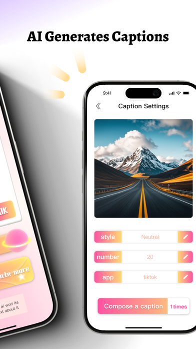 Screenshot di Caption Genie AI More Generate