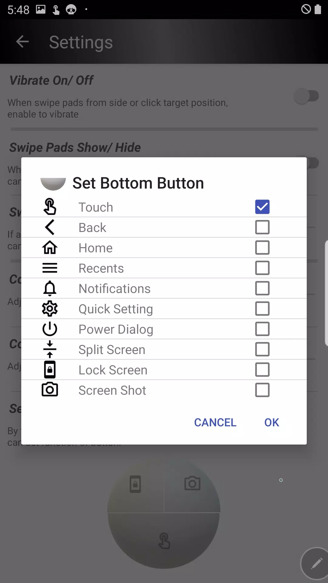 One hand Click Screenshots