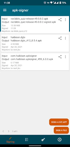 Screenshot di apk-signer