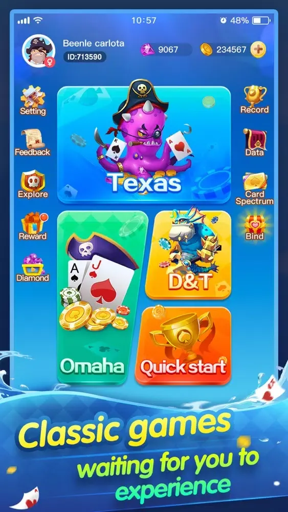 Capturas de tela do 海盗德扑圈-Play card Now!