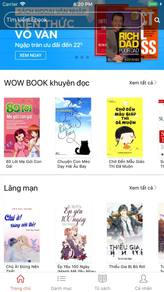 Tangkapan skrin Sách Chọn Lọc