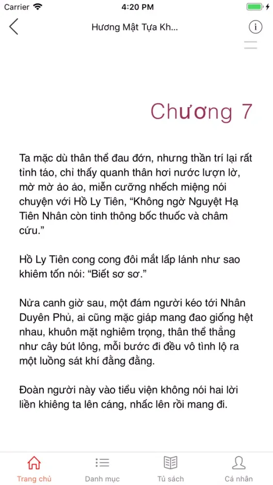 Tangkapan skrin Sách Chọn Lọc