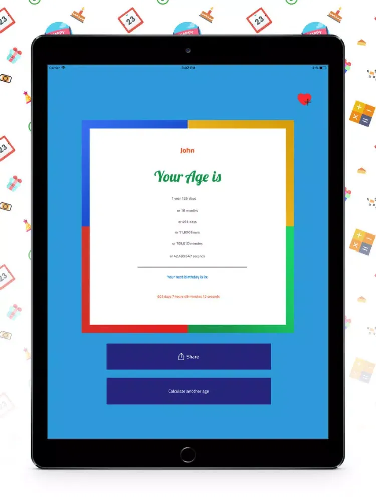 Age Calculator - Chronological iPad  Ekran Görüntüleri