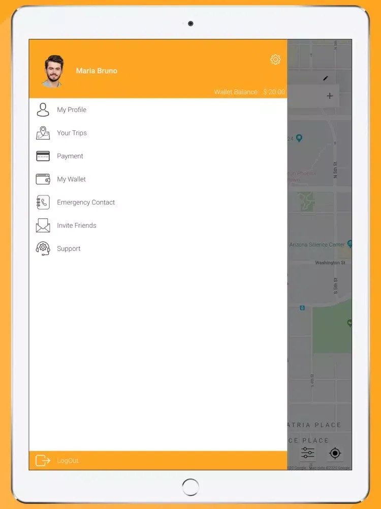 Capturas de tela do Hail Ridesharing iPad 