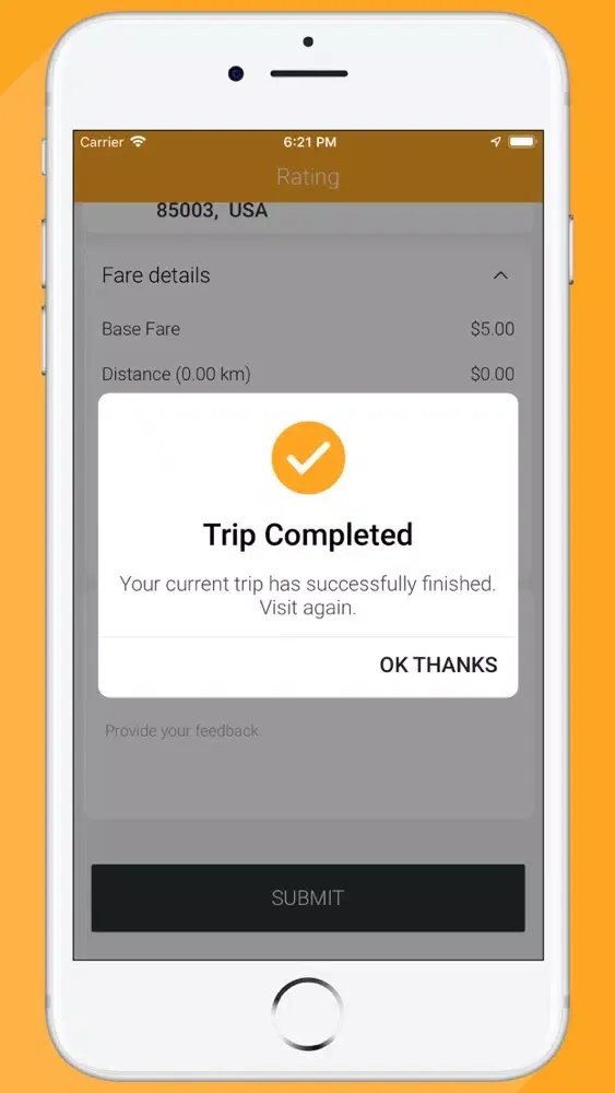 Capturas de tela do Hail Ridesharing