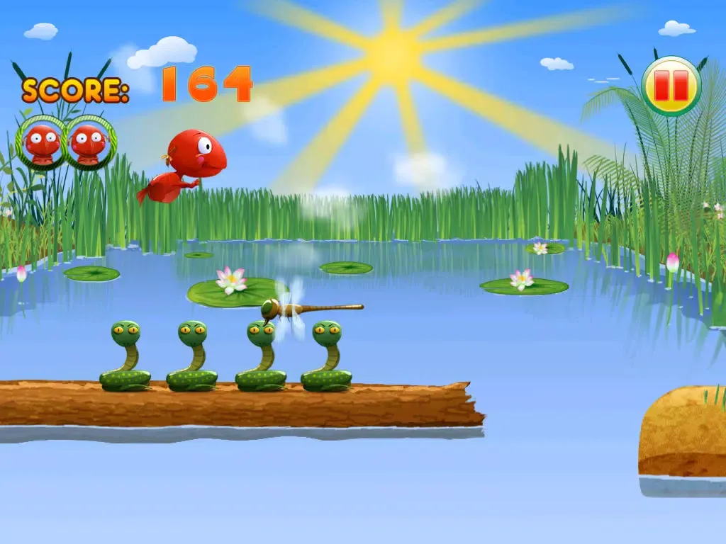 Go Frog Go - Jack the Tiny Red Jumpy Frog vs. Hoppy Insects iPad 应用截图