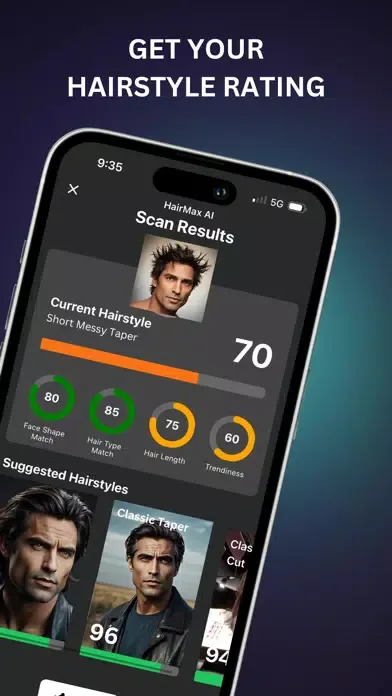 HairMax - AI Hair Stylist سکرین شاٹس
