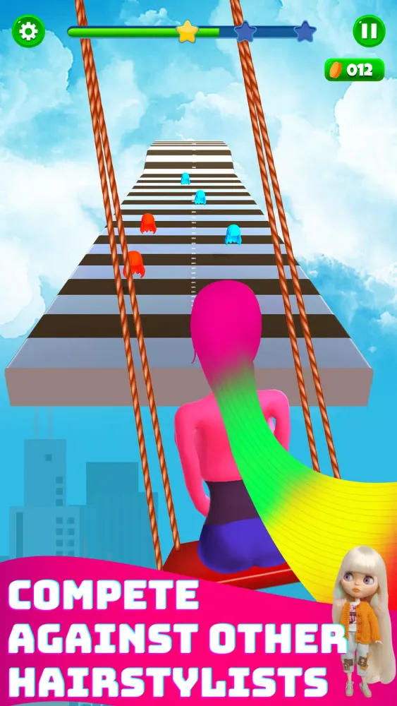 JoJo Dancing Hair Race 3D Game স্ক্রিনশট