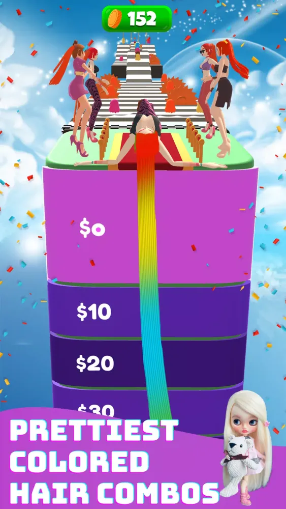JoJo Dancing Hair Race 3D Game স্ক্রিনশট