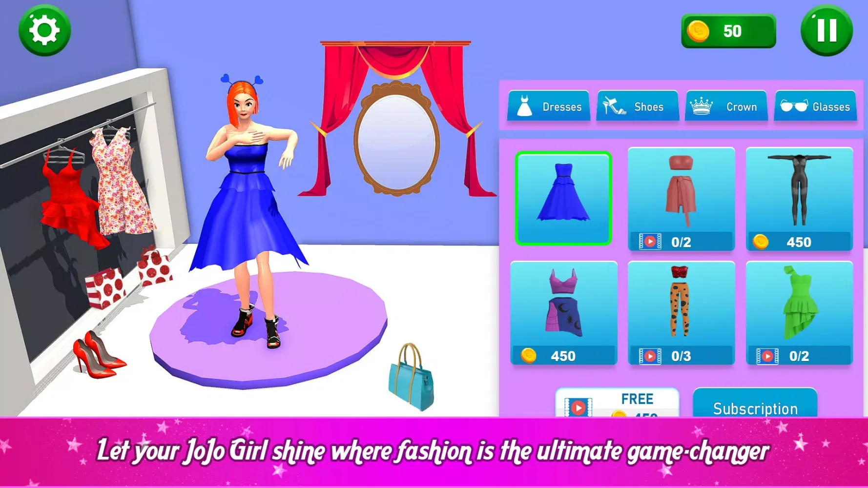 JoJo Dancing Hair Race 3D Game স্ক্রিনশট