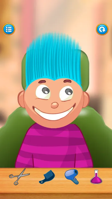 Ảnh chụp màn hình của Child game / Crazy Hair Salon (blue hair)