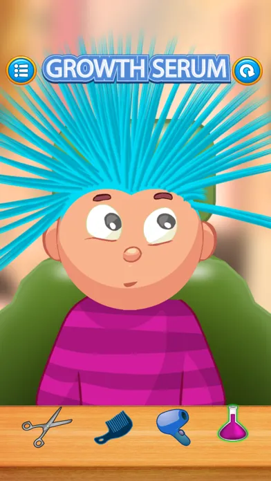 Ảnh chụp màn hình của Child game / Crazy Hair Salon (blue hair)