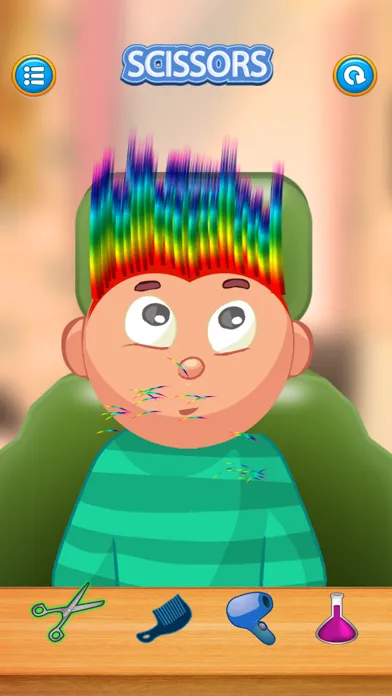 Screenshot di Child game / rainbow hair cut