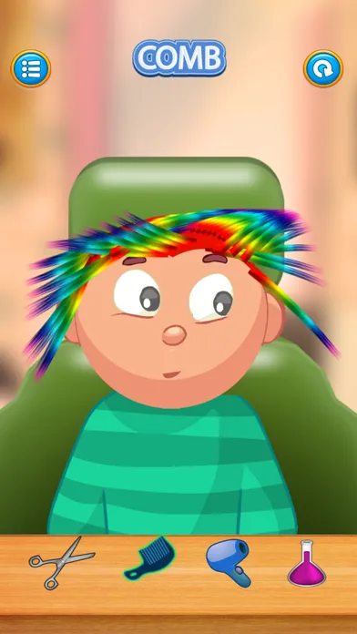 Screenshot di Child game / rainbow hair cut
