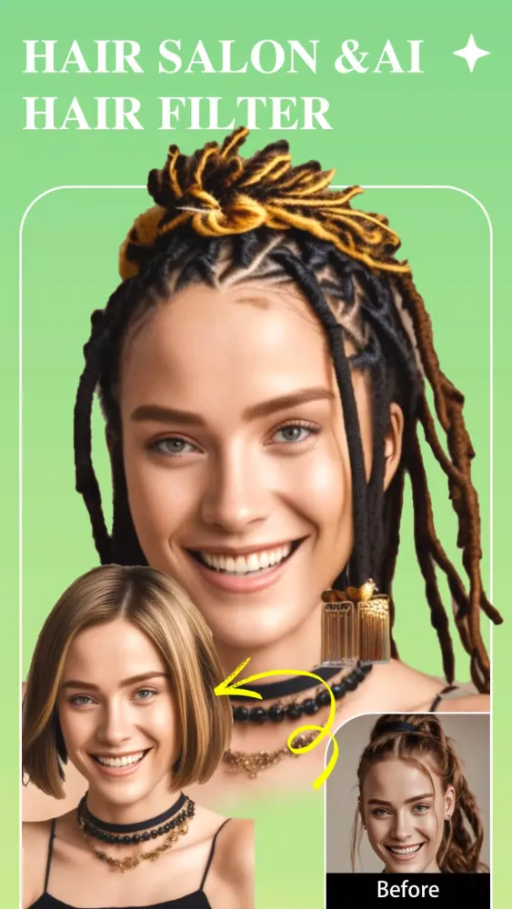 Hair Lab: AI hairstyle Face Ekran Görüntüleri
