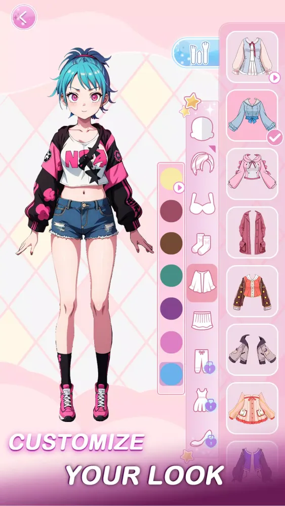 Capturas de tela do Anime Dress Up Games Moe Girls