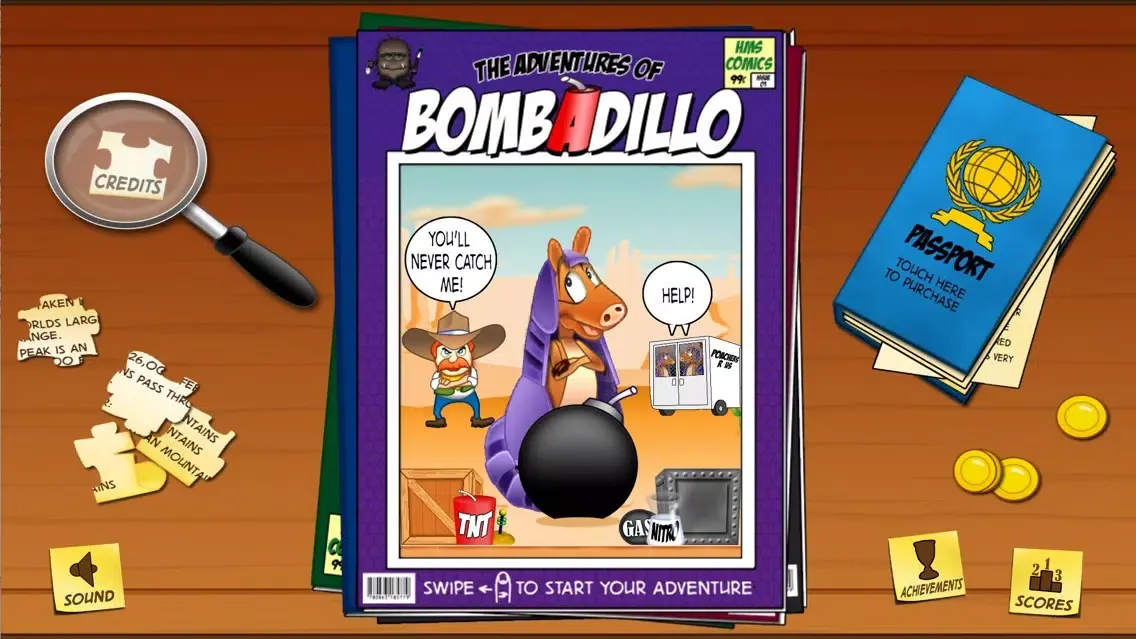 Tangkapan layar Adventures of BombADillo