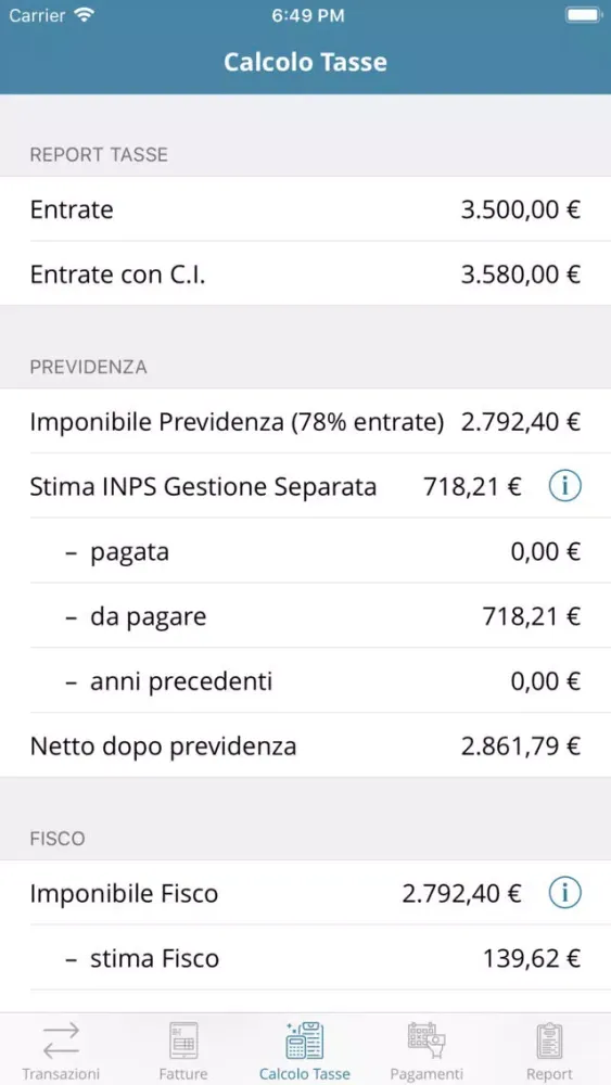 Capturas de pantalla de FlatApp - Regime Forfettario