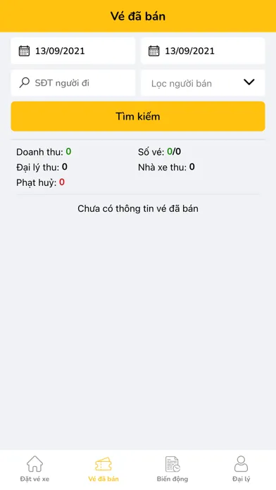 Ảnh chụp màn hình của Đại lý Hải Vân