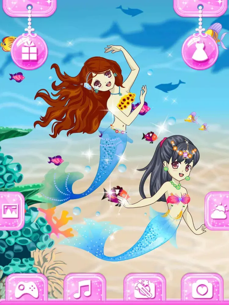 Mermaid Bubble-Beauty Makeup Salon iPad 应用截图