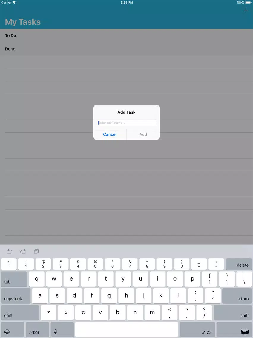 ภาพหน้าจอของ To-Do HajMa iPad 