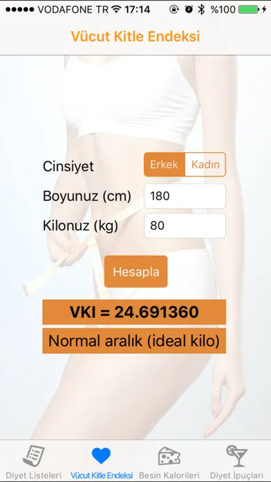 Ảnh chụp màn hình của Diyetler Pro - Diyet Listeleri